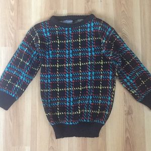 80s plaid sweater